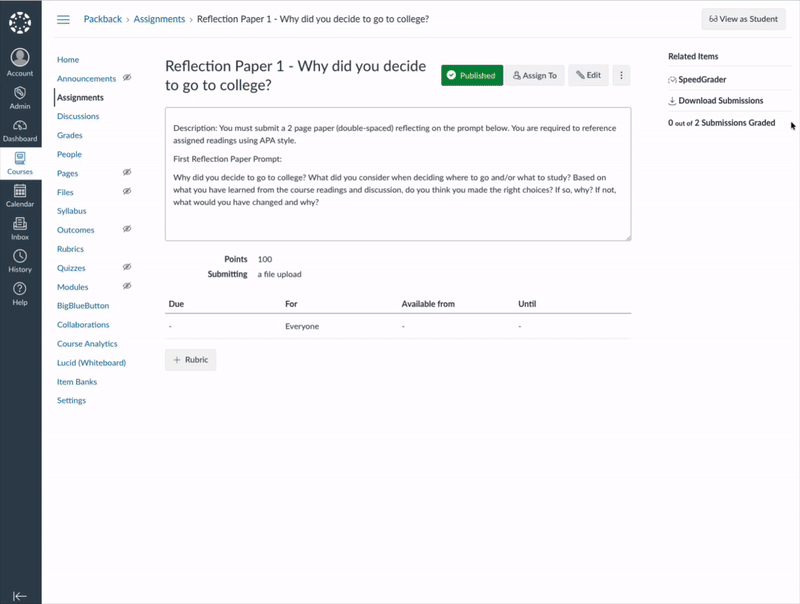 Sendback Instructor Viewing Report.gif